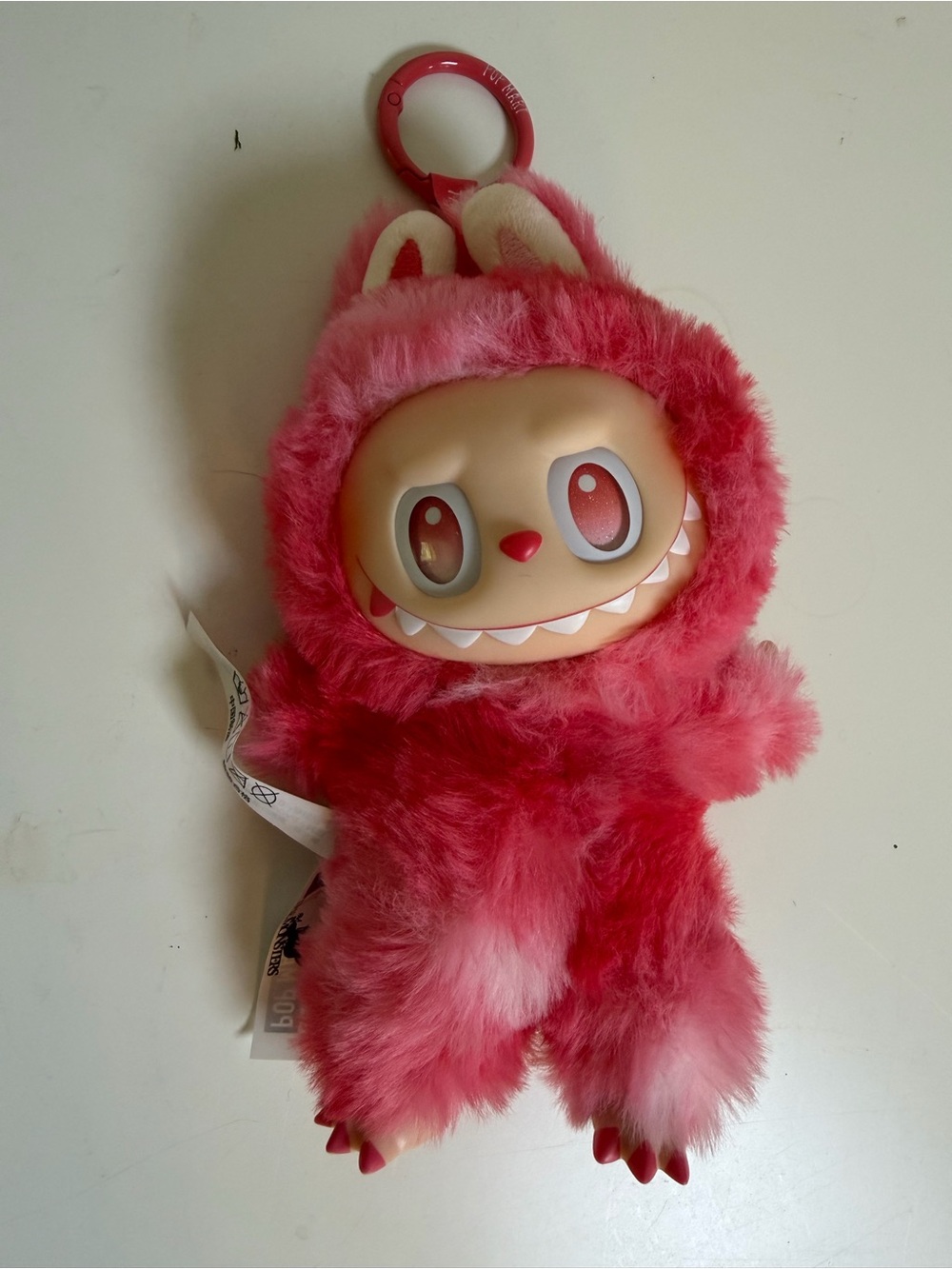 Labubu Monsters Energy Love Pink Plush Pendent Bag Charm